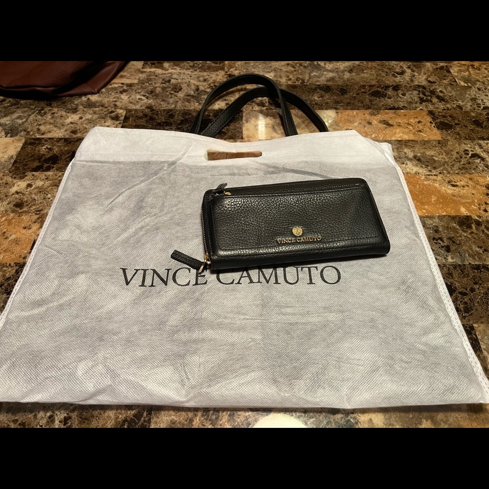 Vince Camuto tote with wallet and dust bag.